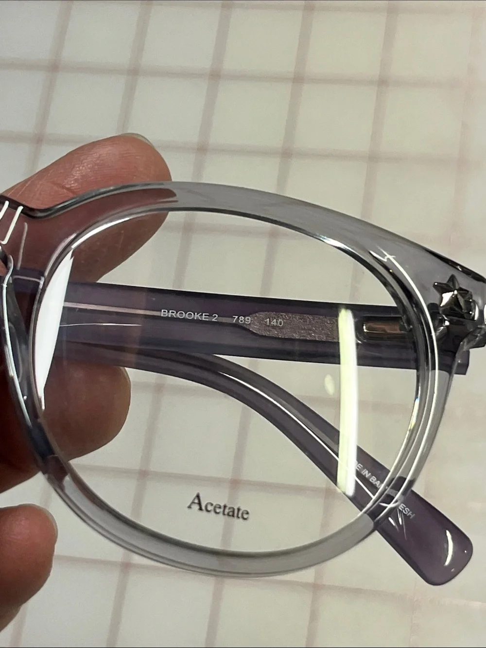 REBECCA MINKOFF NWOT Brooke 2 Preppy Academia Translucent Lilac Round Frames 49